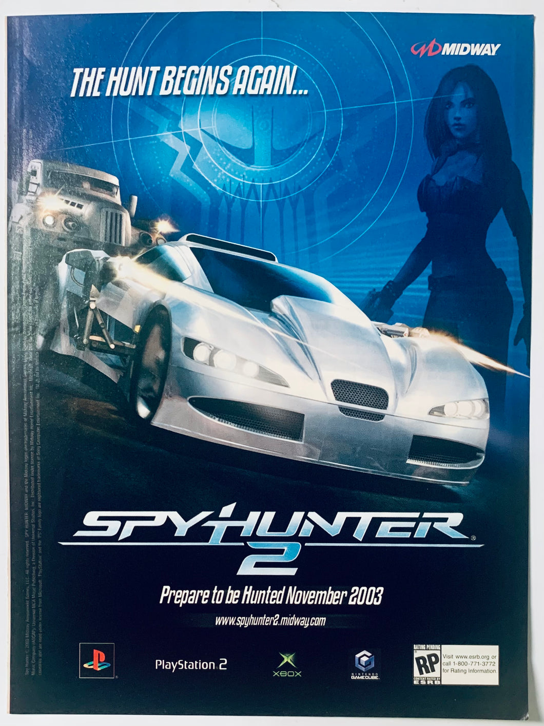 Spy Hunter 2 - PS2 NGC Xbox - Original Vintage Advertisement - Print Ads - Laminated A4 Poster