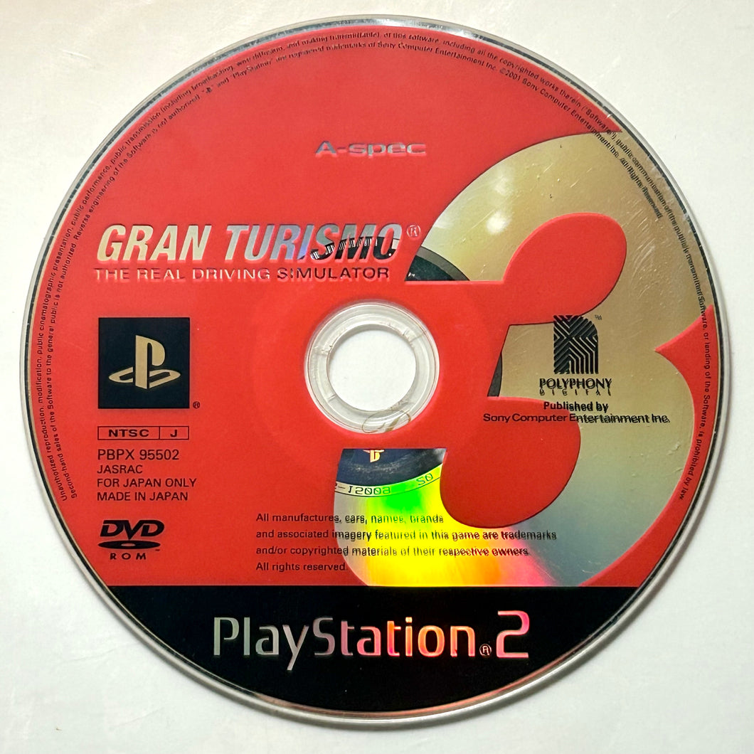 Gran Turismo 3: A-Spec - PlayStation 2 - PS2 / PSTwo / PS3 - NTSC-JP - Disc (PBPX-95503)