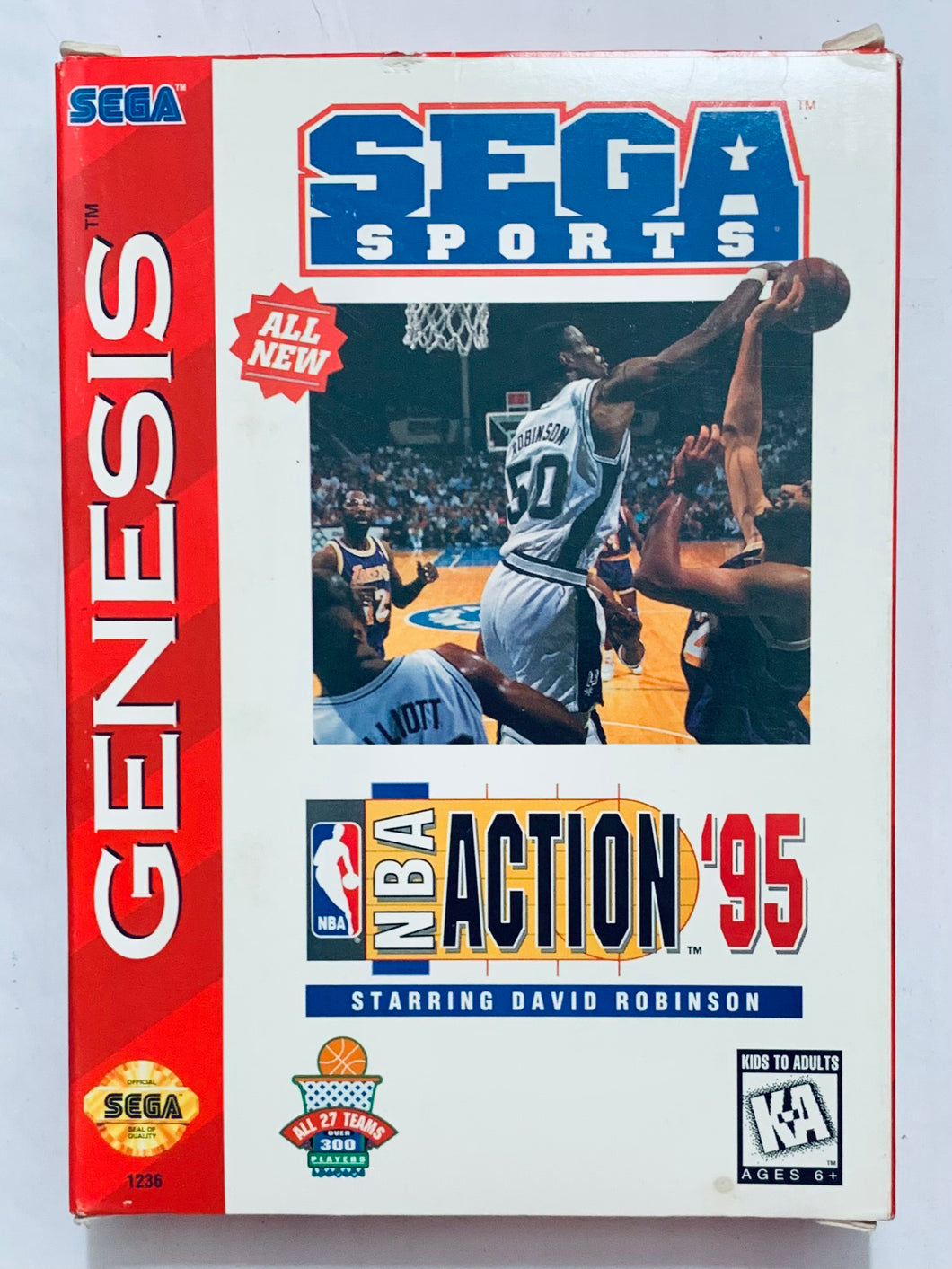 NBA Action '95 starring David Robinson - Sega Genesis - NTSC - CIB (1236)