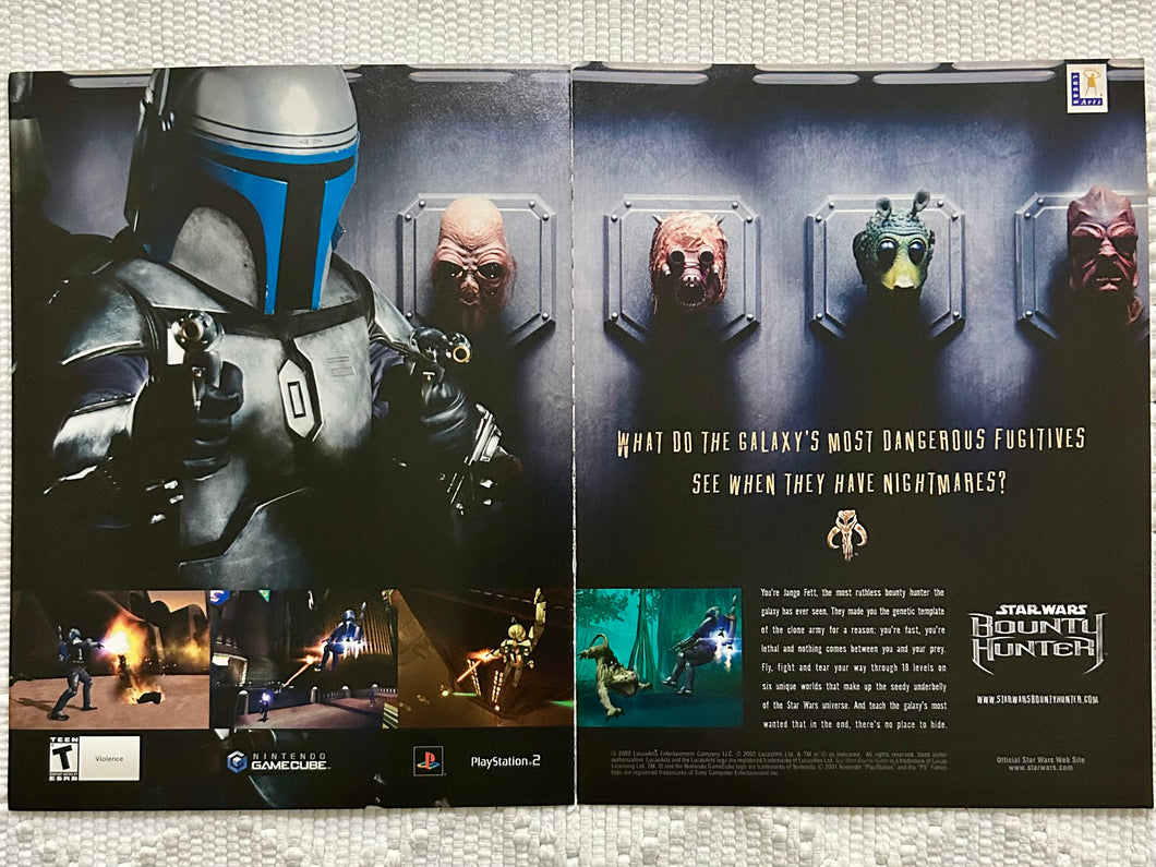 Star Wars: Bounty Hunter - PS2 NGC - Original Vintage Advertisement - Print Ads - Laminated A3 Poster