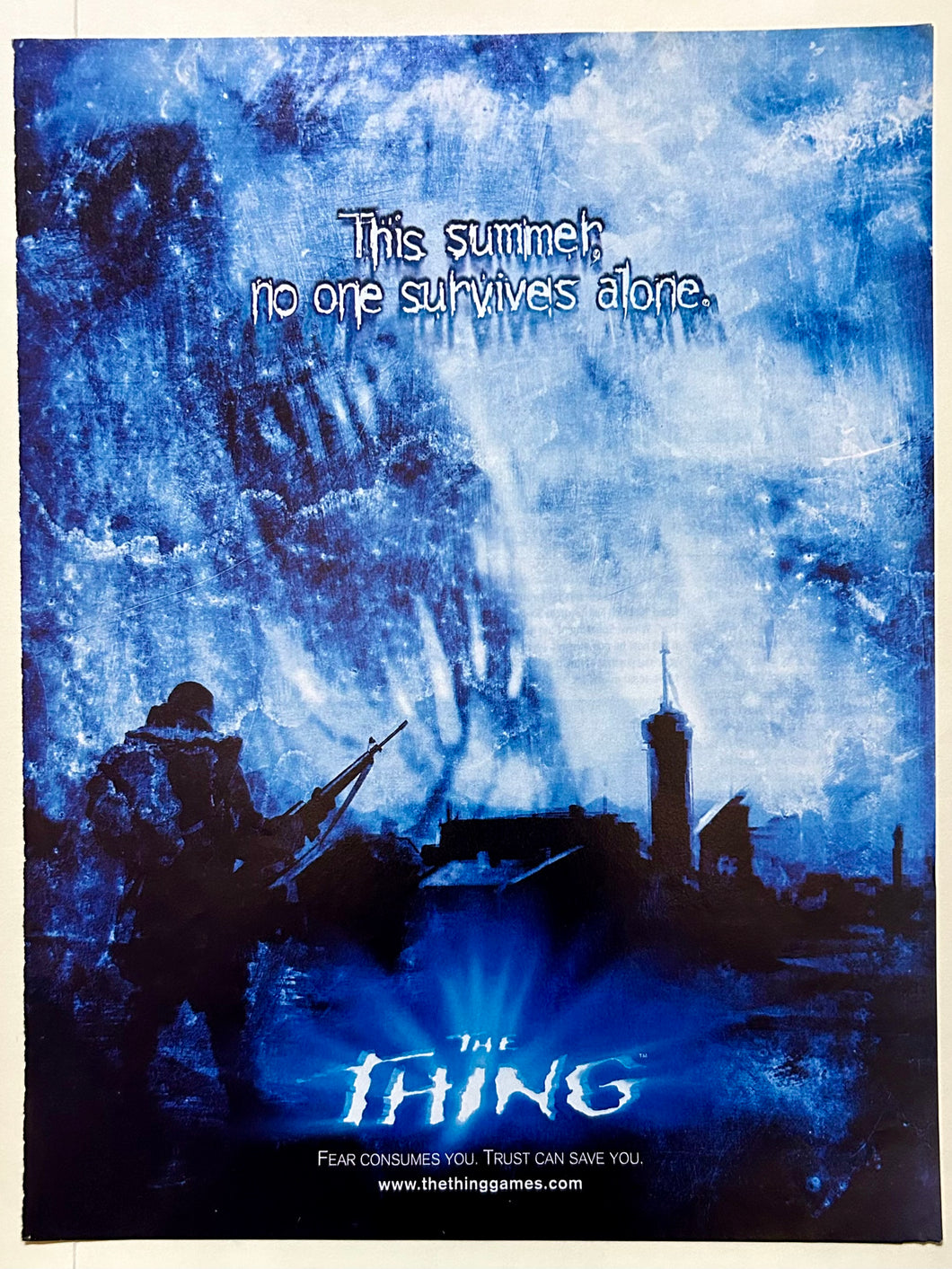 The Thing - PS2 Xbox PC - Original Vintage Advertisement - Print Ads - Laminated A4 Poster