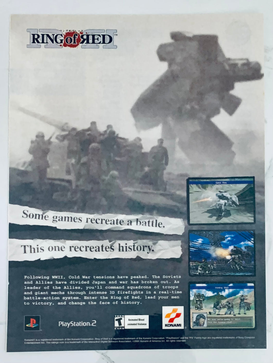 Ring of Red - PS2 - Original Vintage Advertisement - Print Ads - Laminated A4 Poster