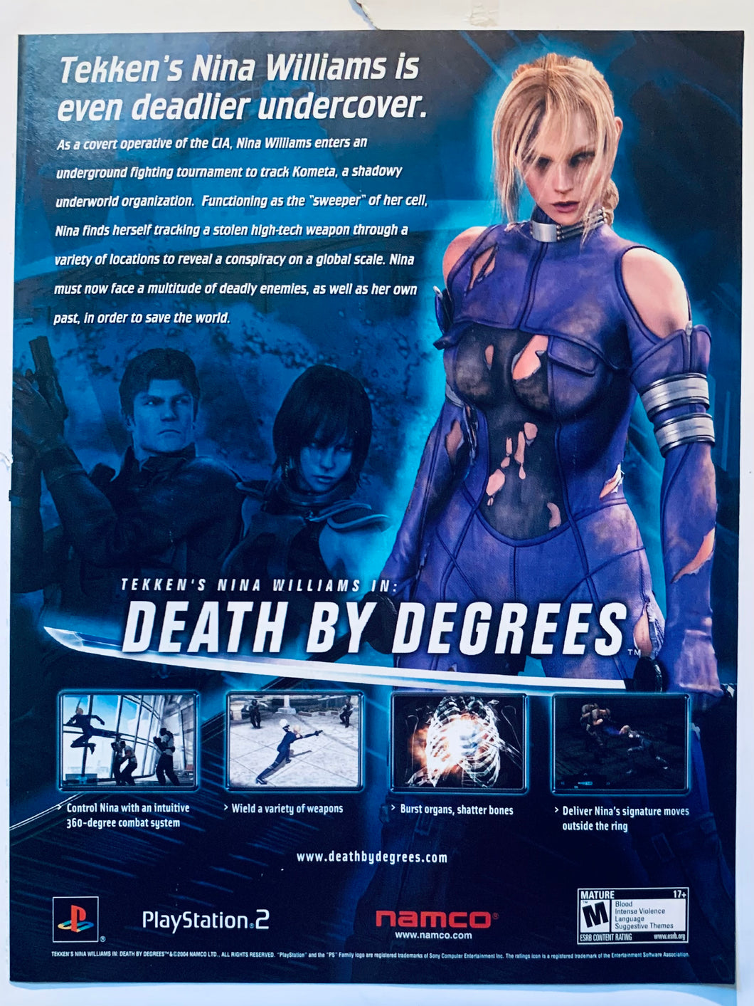 Death by Degrees - PS2 - Original Vintage Advertisement - Print Ads - Laminated A4 Poster