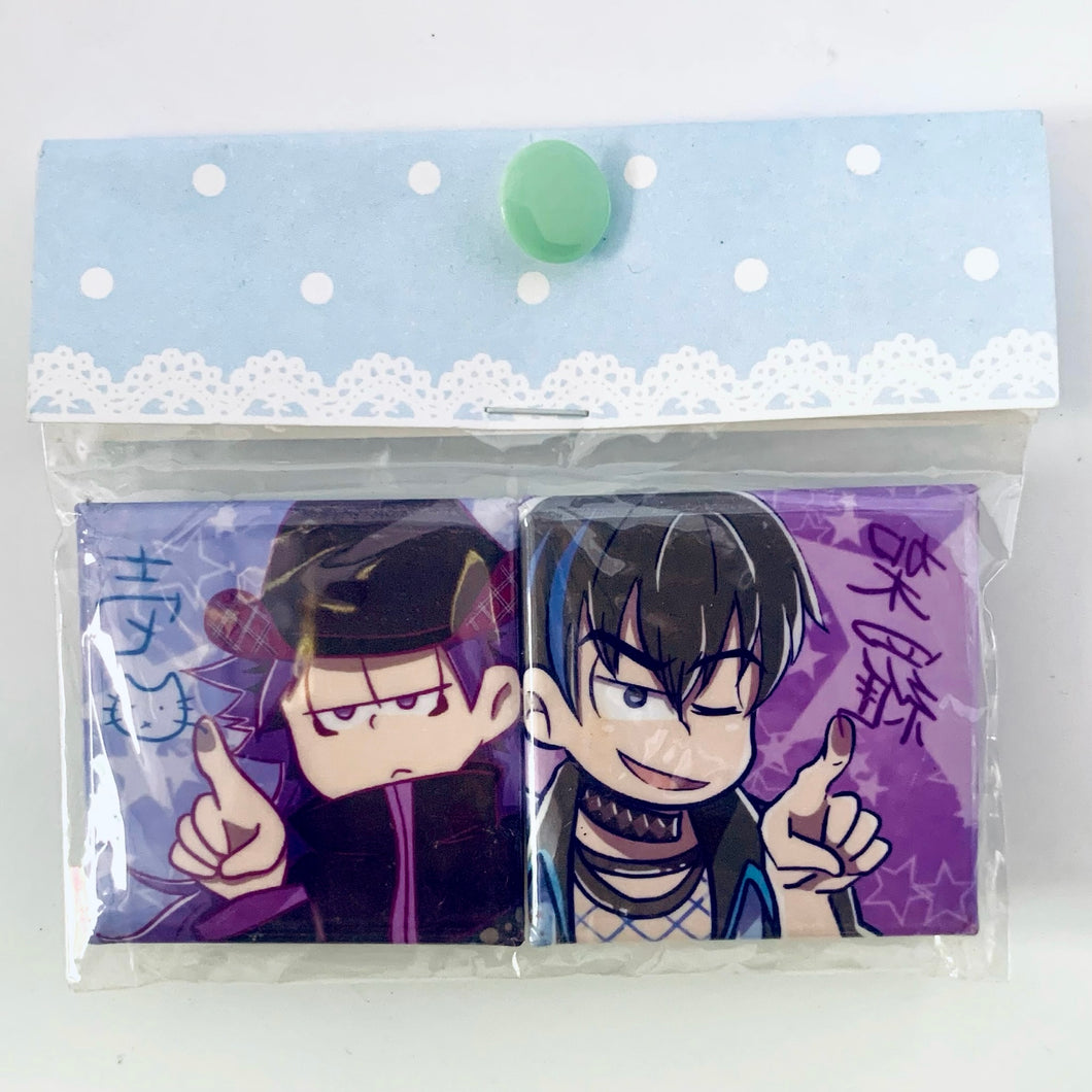 Osomatsu-san - Matsuno Karamatsu & Matsuno Ichimatsu - Square Can Badge Set - Doujin Goods