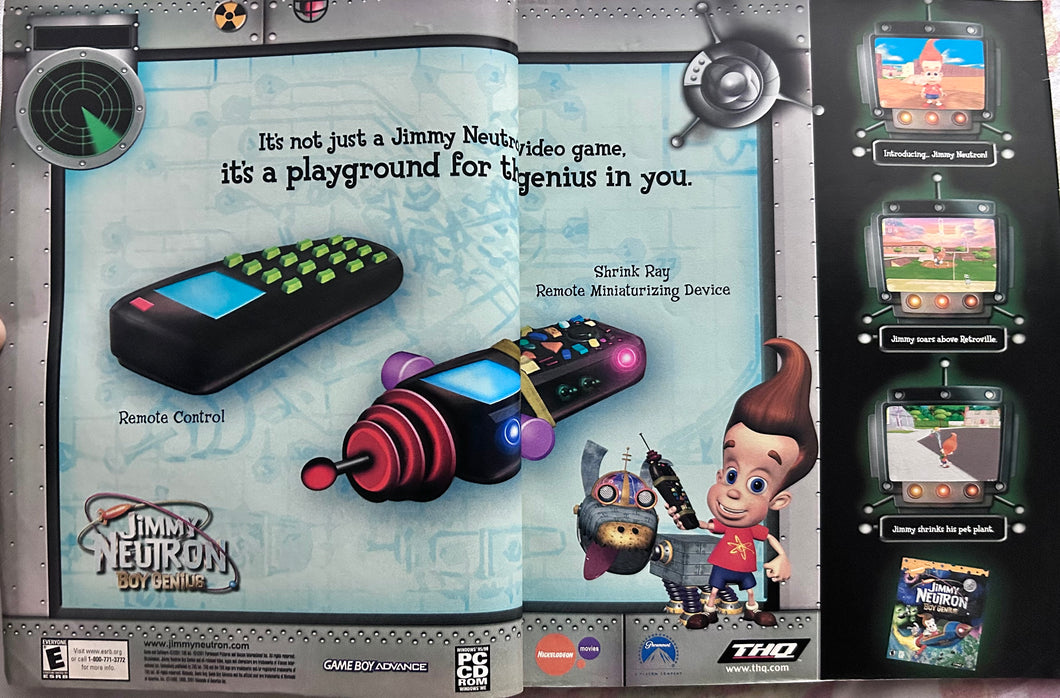 Jimmy Neutron: Boy Genius - PC - Original Vintage Advertisement - Print Ads - Laminated A3 Poster