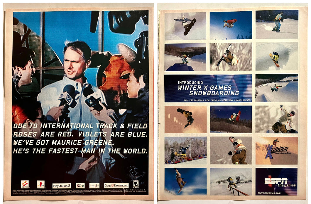 ESPN Winter X Games Snowboarding - PS2 Dreamcast GBC - Original Vintage Advertisement - Print Ads - Laminated A4 Poster