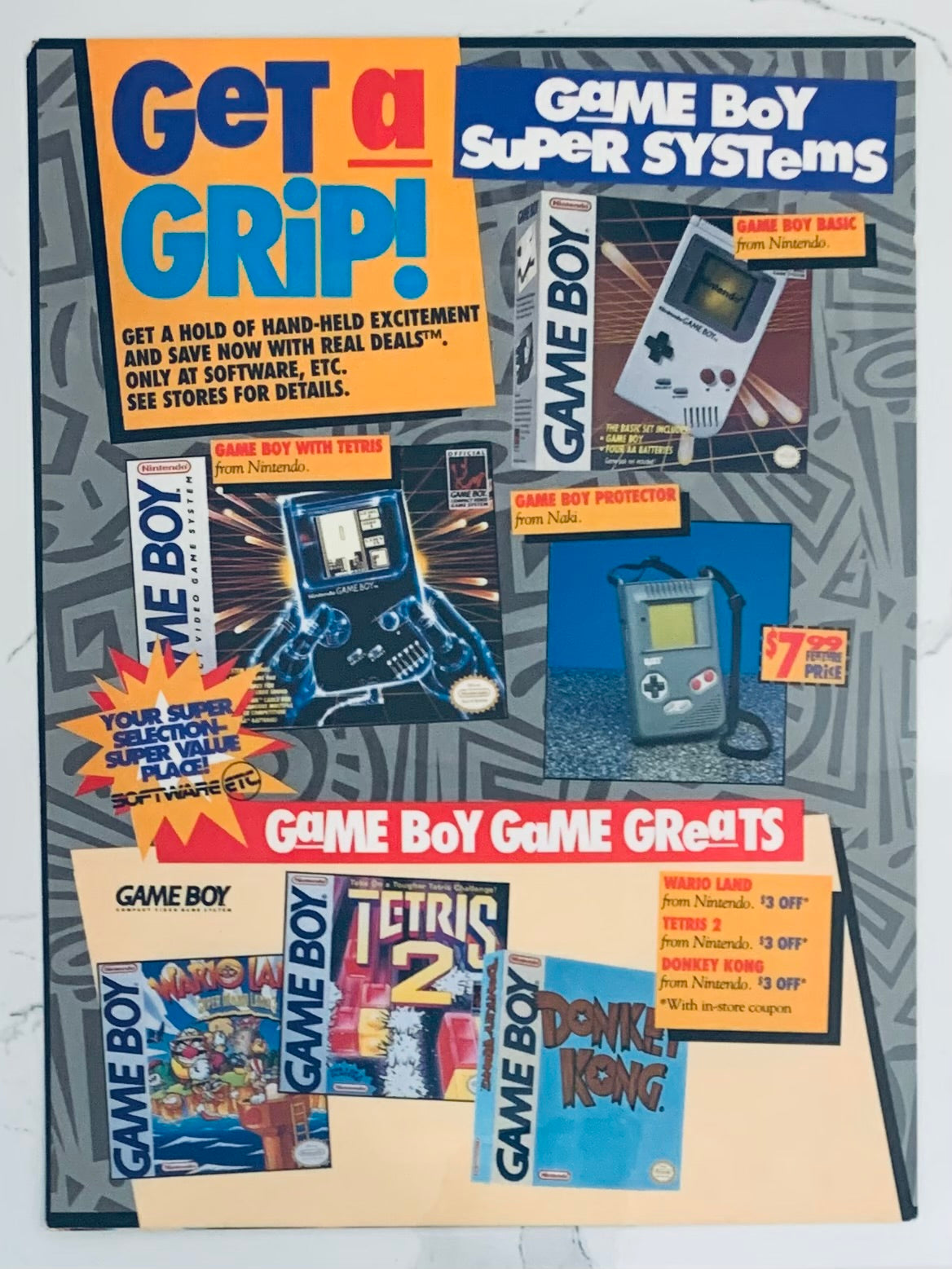 Boxxle - GameBoy - Original Vintage Advertisement - Print Ads - Lamina ...