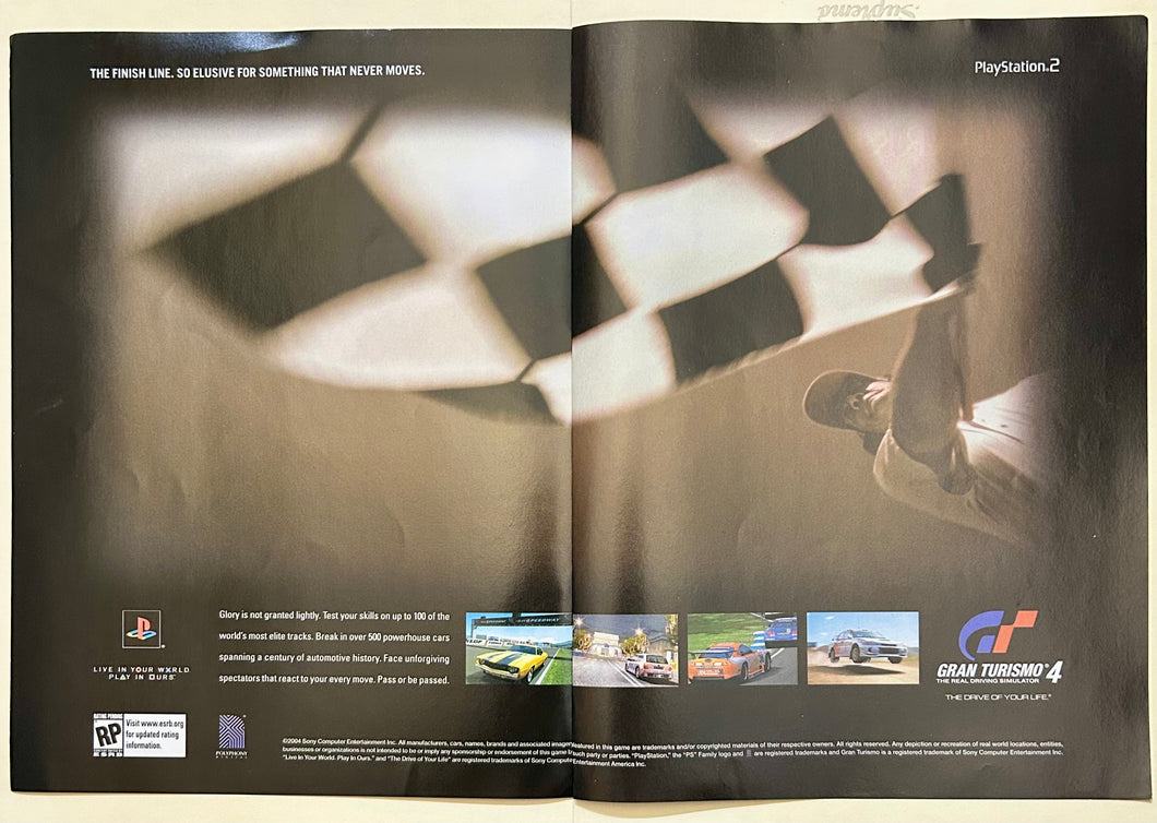 Gran Turismo 4 - PS2 - Original Vintage Advertisement - Print Ads - Laminated A3 Poster