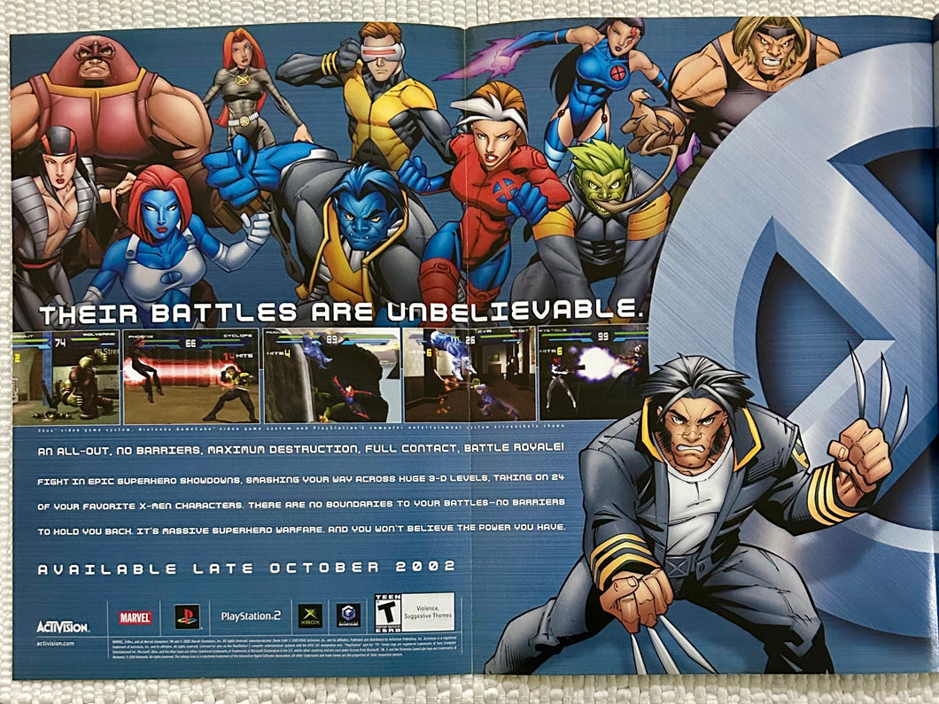 X-Men: Next Dimension - PS2 - Original Vintage Advertisement - Print Ads - Laminated A3 Poster