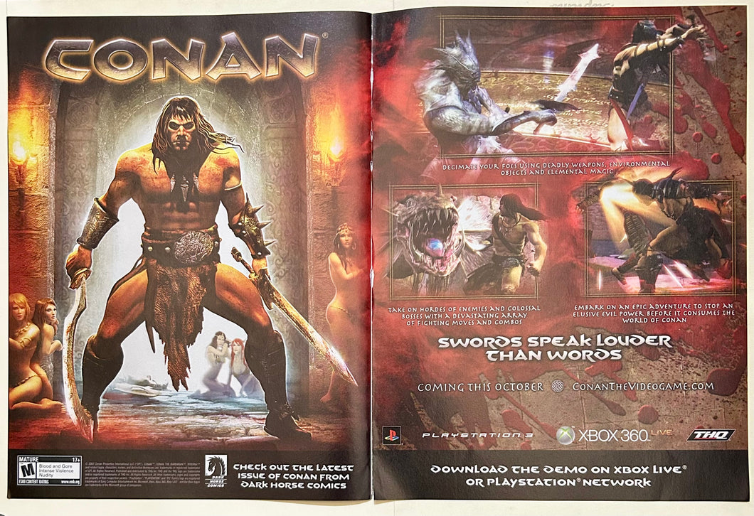 Conan - PS3 Xbox 360 PC - Original Vintage Advertisement - Print Ads - Laminated A3 Poster