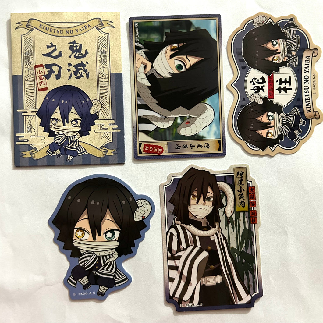 Kimetsu no Yaiba - Iguro Obanai - Die-cut Sticker Set