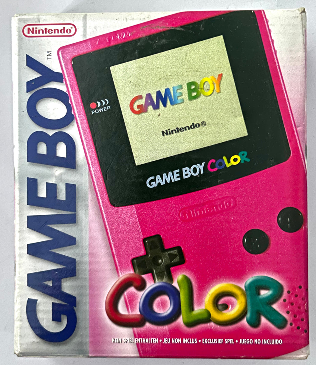 GameBoy Color (Pink) - Game Boy GBC - Box & Manual (CGB-S-RA-EUR)