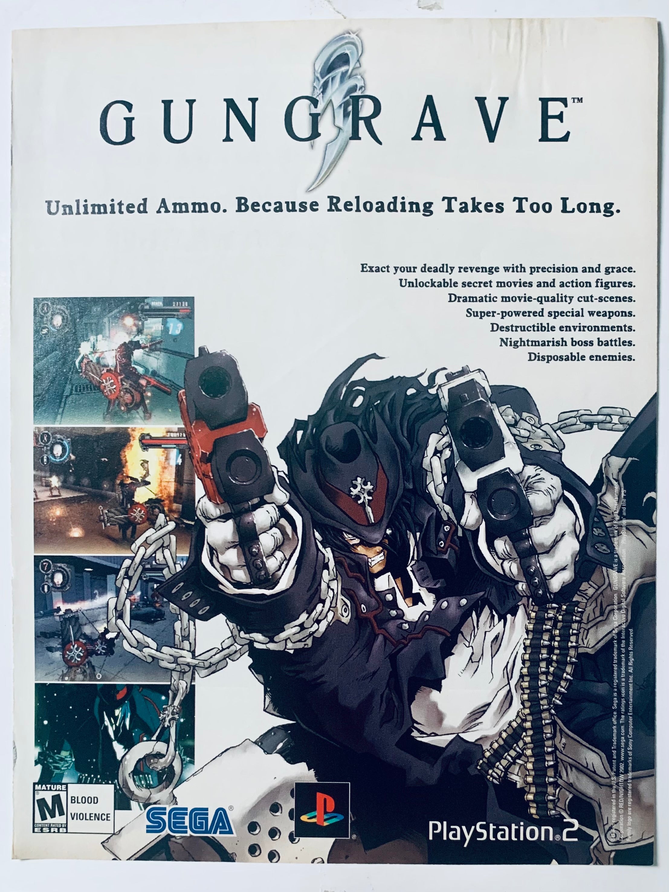 Gungrave - PS2 - Original Vintage Advertisement - Print Ads - Laminate ...