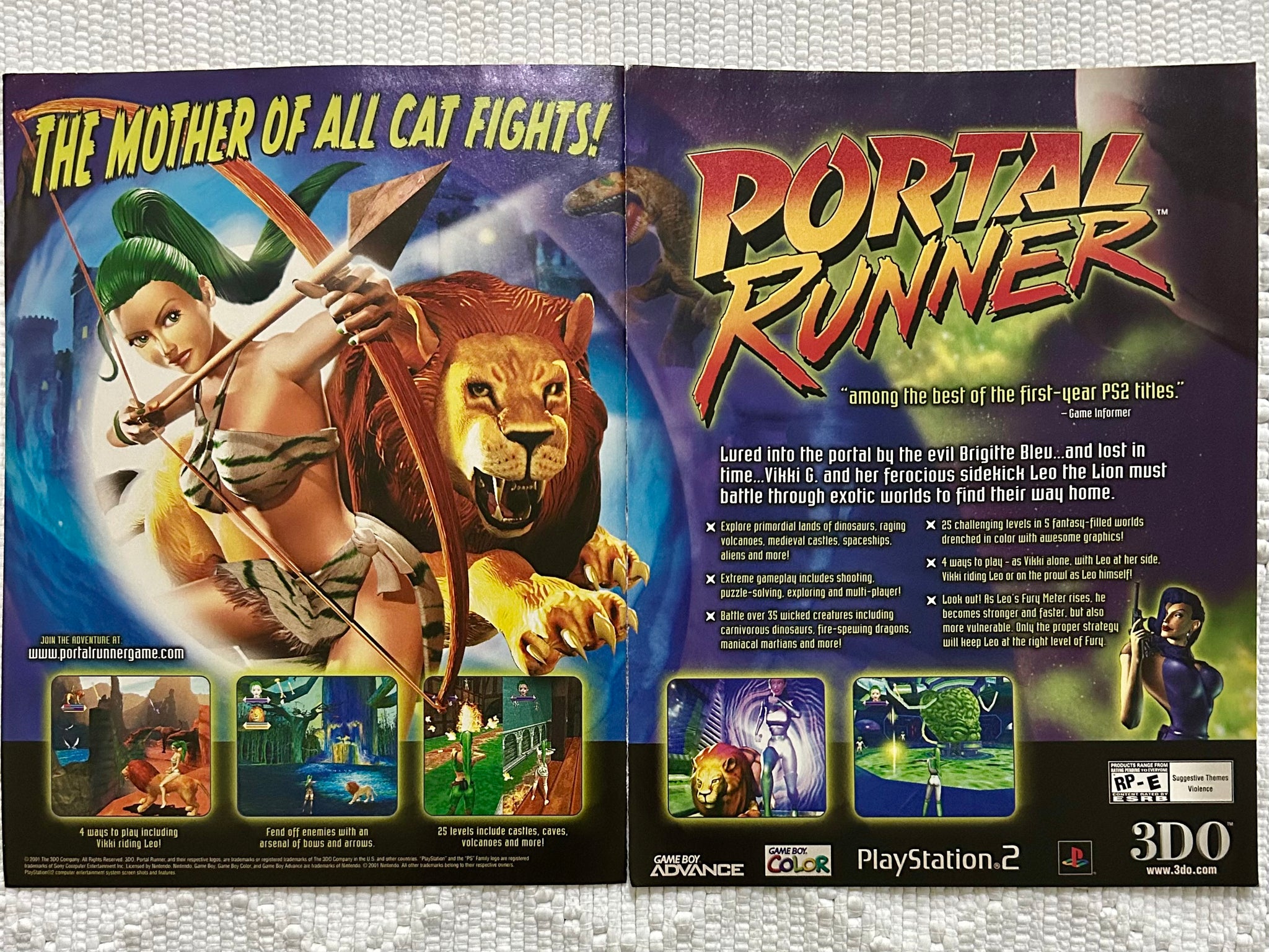 Portal Runner - PS2 GBC GBA - Original Vintage Advertisement