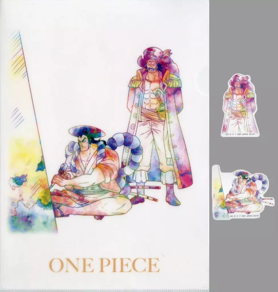 One Piece - Gol D. Roger & Kozuki Oden - Clear File & Sticker Set