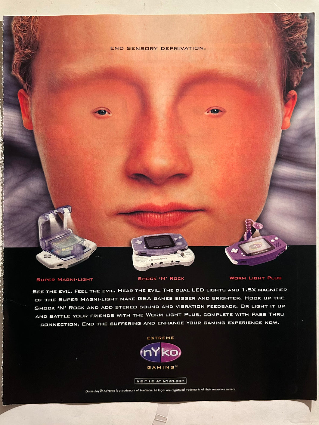 Nyko Accessories - GBA - Original Vintage Advertisement - Print Ads - Laminated A4 Poster