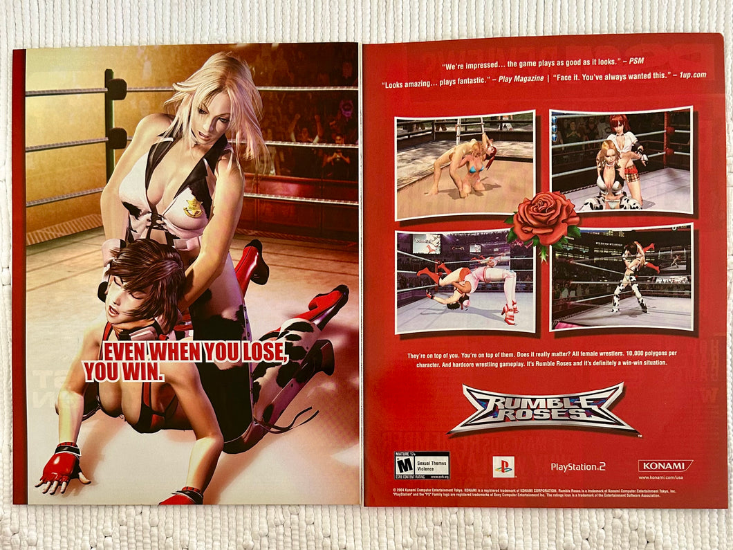 Rumble Roses - PS2 - Original Vintage Advertisement - Print Ads - Laminated A3 Poster