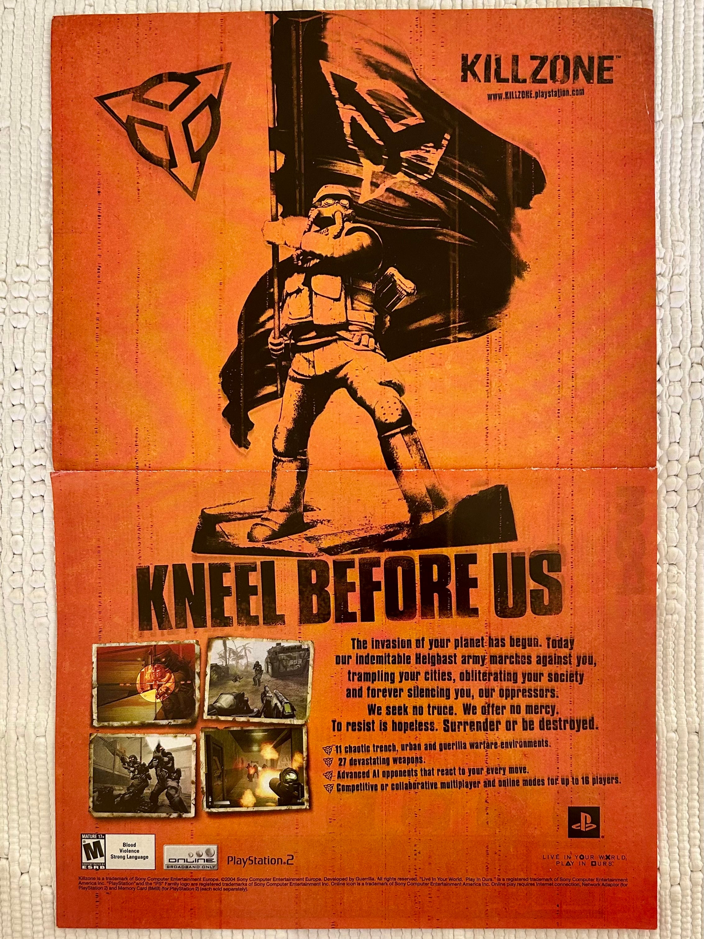 Killzone - PS2 - Original Vintage Advertisement - Print Ads - Laminate ...