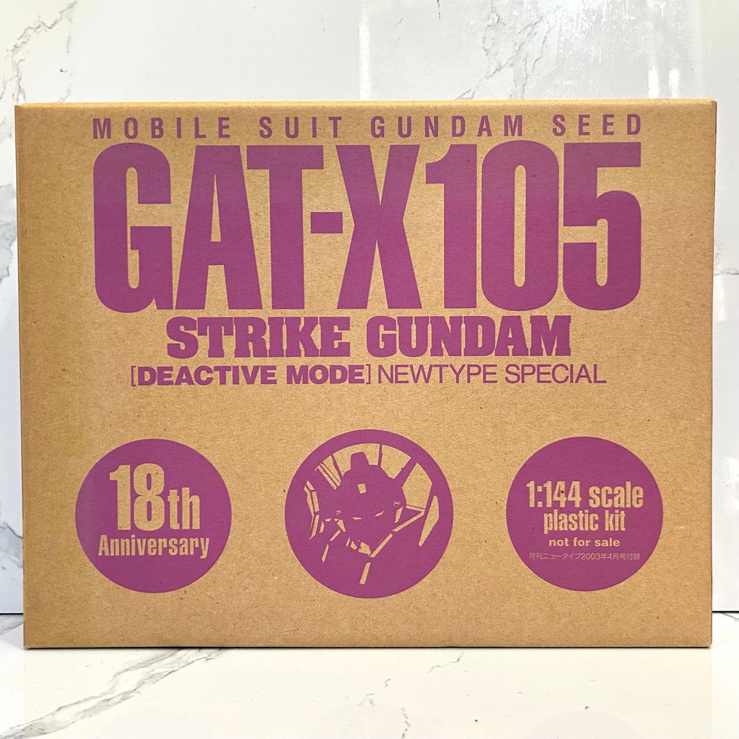 Mobile Suit Gundam SEED - 1/144 GAT-X105 Strike Gundam (Deactive Mode) - Model Kit - Newtype April 2003