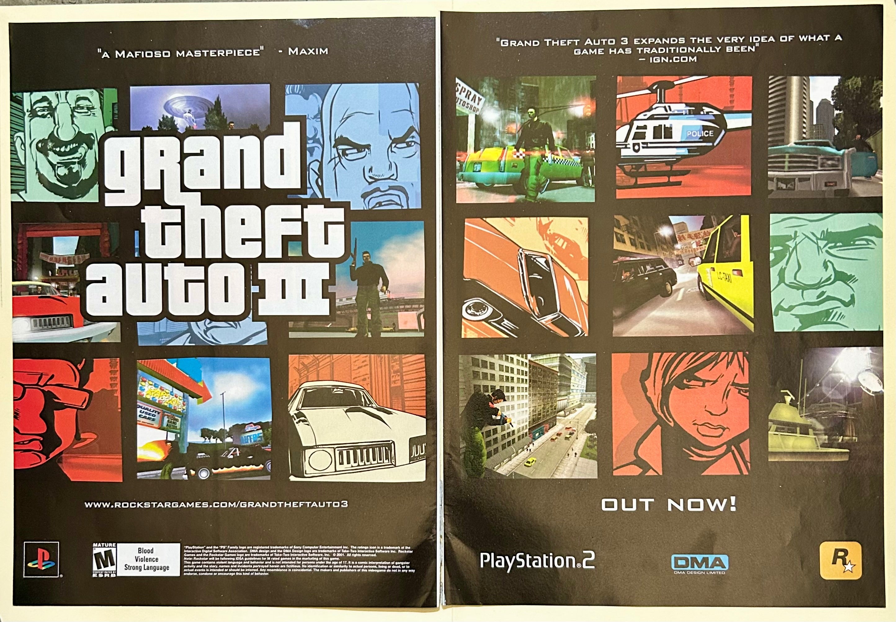 Grand Theft Auto III - PS2 - Original Vintage Advertisement - Print Ad ...