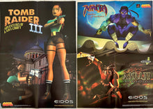 Cargar imagen en el visor de la galería, Tomb Raider III / Ninja: Shadow of Darkness / Akuji the Heartless - Vintage Double-sided Poster - Promo
