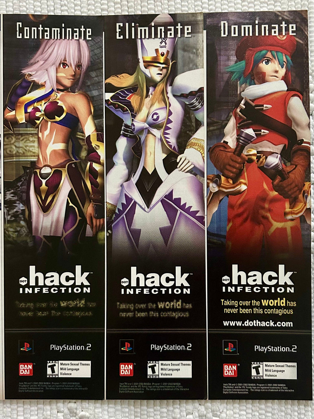 .hack//INFECTION - PS2 - Original Vintage Advertisement - Print Ads - Laminated A4 Poster