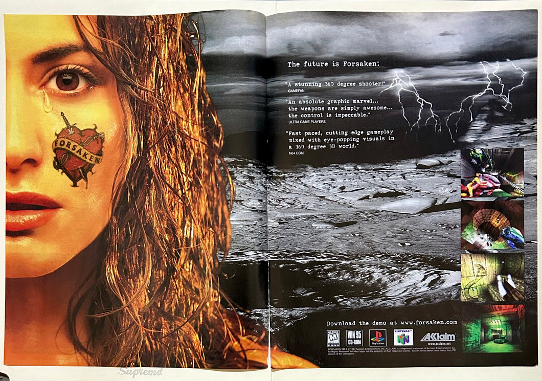 Forsaken - PlayStation N64 - Original Vintage Advertisement - Print Ads - Laminated A3 Poster
