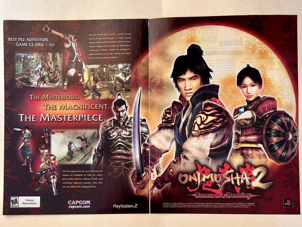 Onimusha 2: Samurai’s Detiny - Original Vintage Advertisement - Print Ads - Laminated A3 Poster