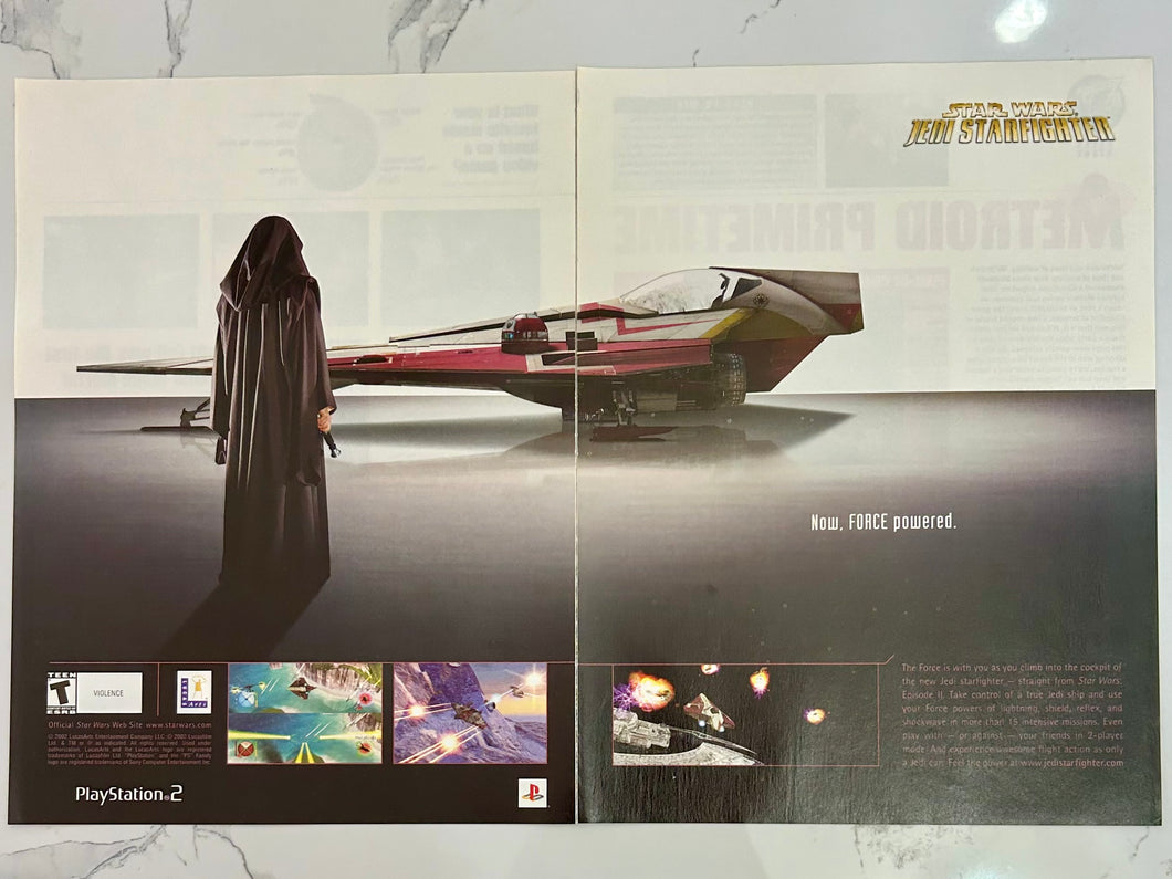 Star Wars: Jedi Starfighter - PS2 - Original Vintage Advertisement - Print Ads - Laminated A3 Poster