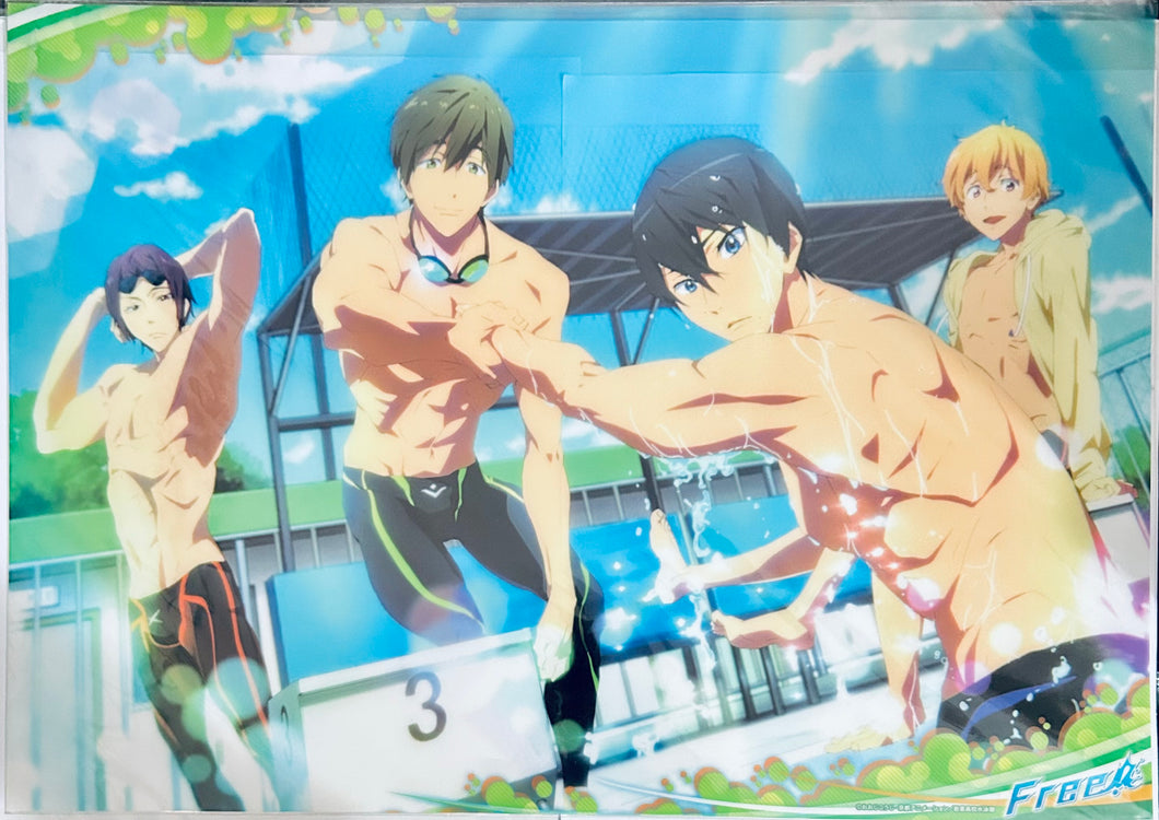 Free! - Nagisa, Rin, Haruka & Makoto - A3 Clear Poster