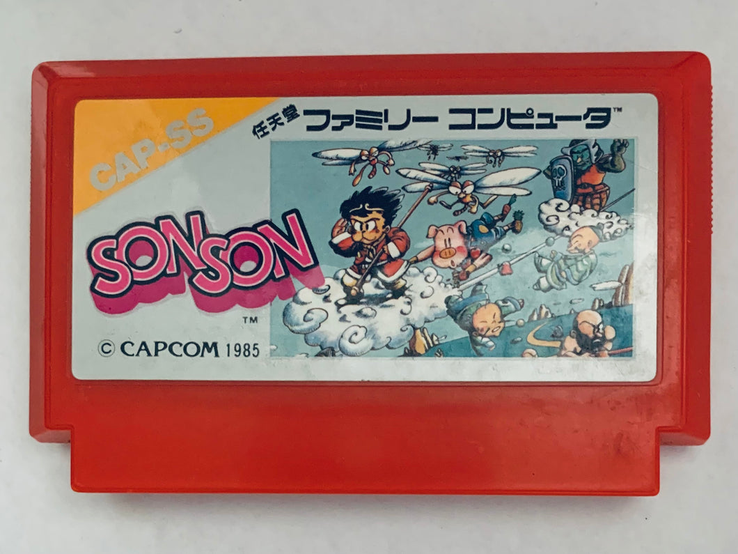 SonSon - Famicom - Family Computer FC - Nintendo - Japan Ver. - NTSC-JP - Cart (CAP-SS)