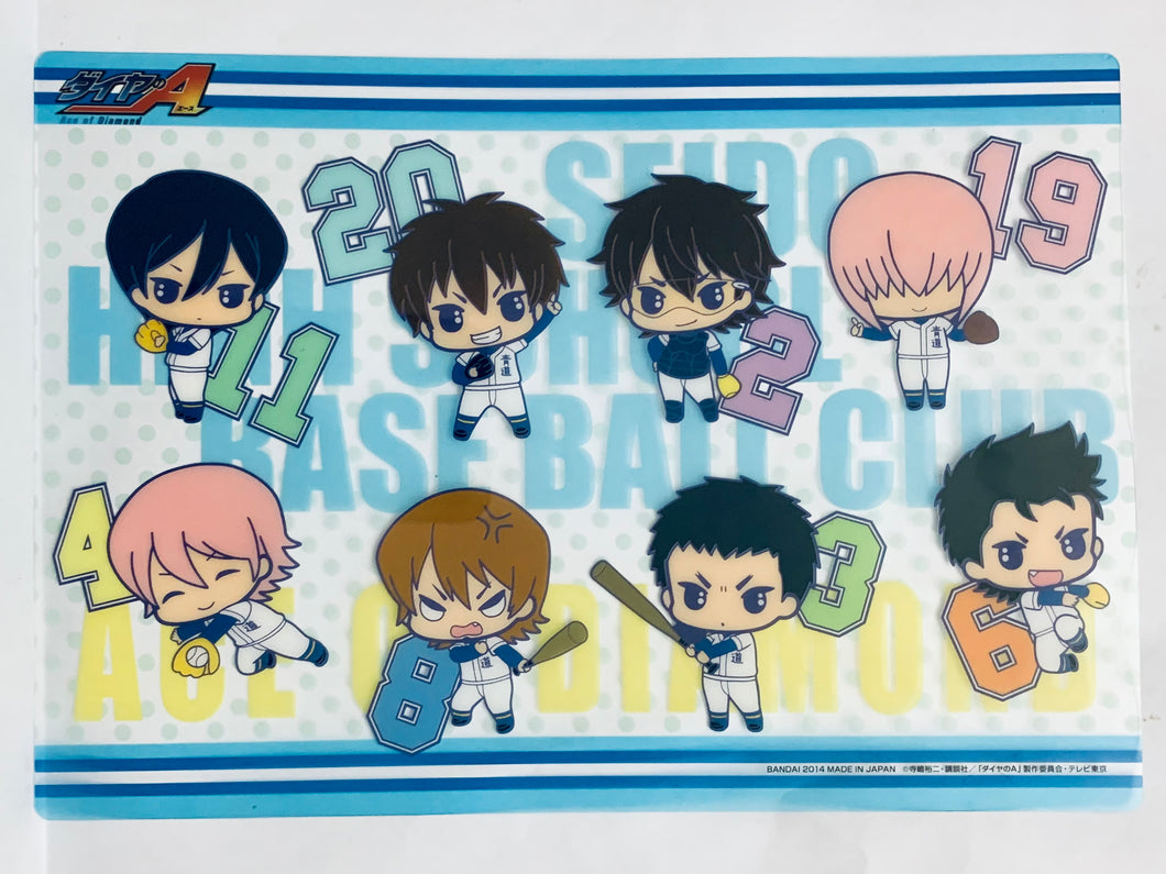 Ace of Diamond - Satoru, Jun, Haruichi, Ryosuke, Youichi, Kazuya, Eijun & Tetsuya - Clear Plate - Visual Art Bromide - Jumbo Carddass