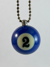 Load image into Gallery viewer, Billards Pool &quot;Ball Two&quot; (2) Keychain - Vintage

