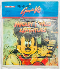 Load image into Gallery viewer, Mickey’s Wild Adventure Graphic Kit - PlayStation - Fat PS1 - Sticker Kit - NOS
