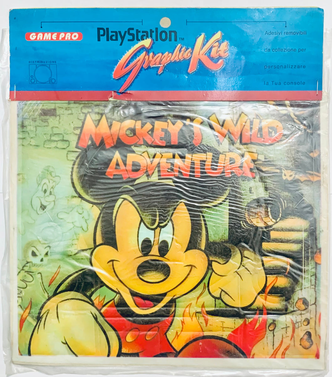 Mickey’s Wild Adventure Graphic Kit - PlayStation - Fat PS1 - Sticker Kit - NOS
