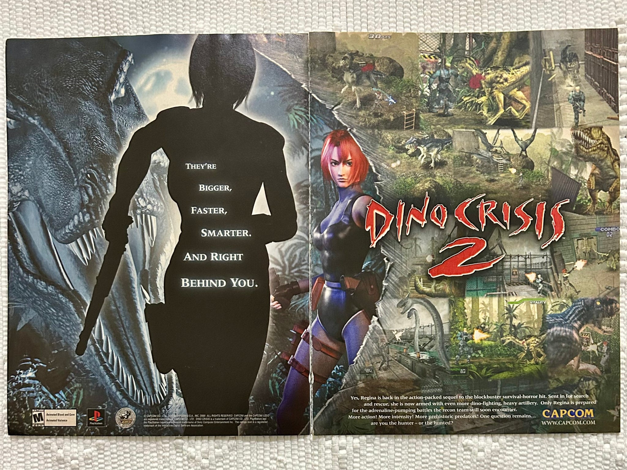 キャラクターグッズ CAPCOM 販促用 DINO CRISIS 2(PS) B2ポスター