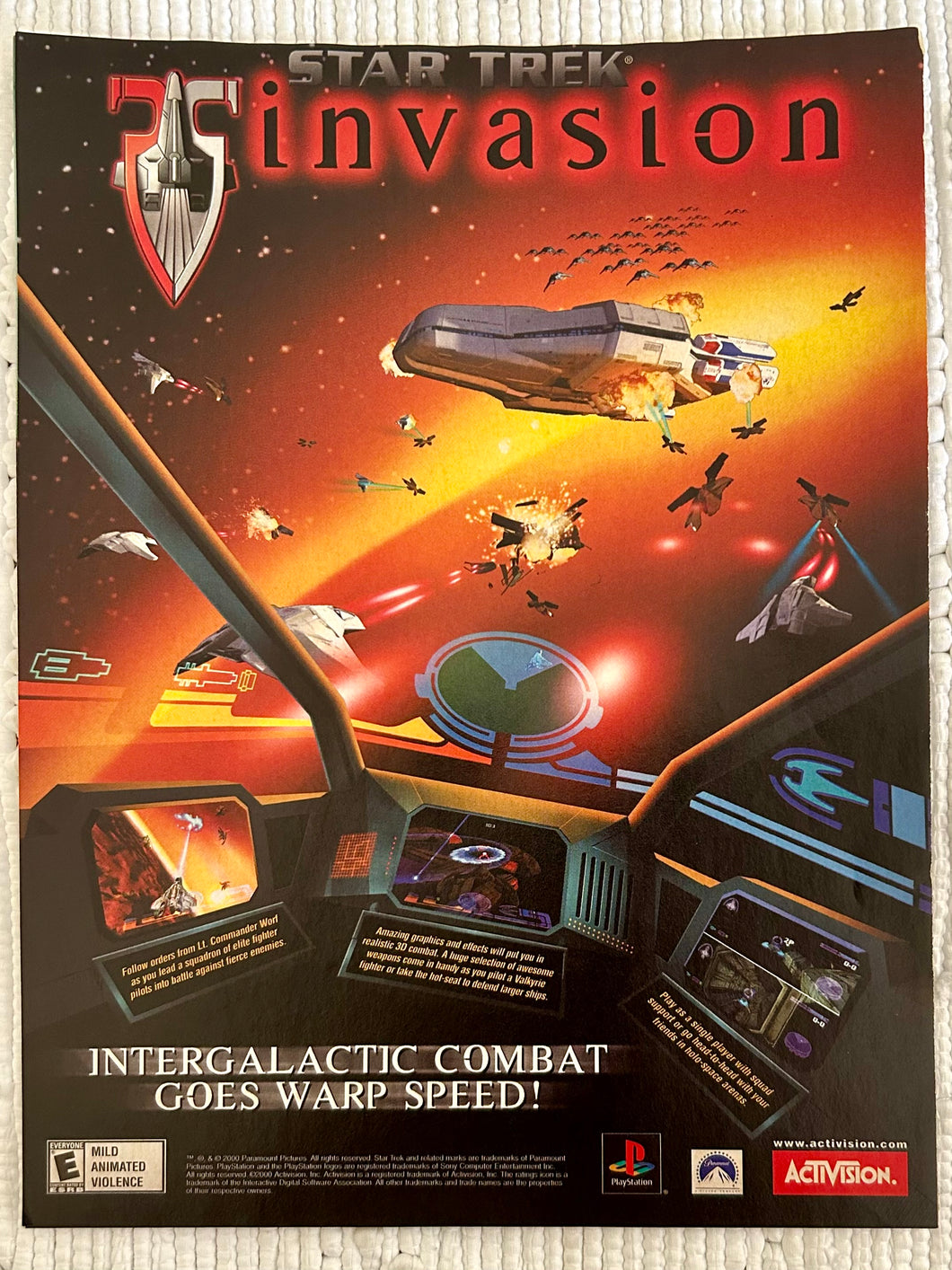Star Trek: Invasion - PlayStation - Original Vintage Advertisement - Print Ads - Laminated A4 Poster