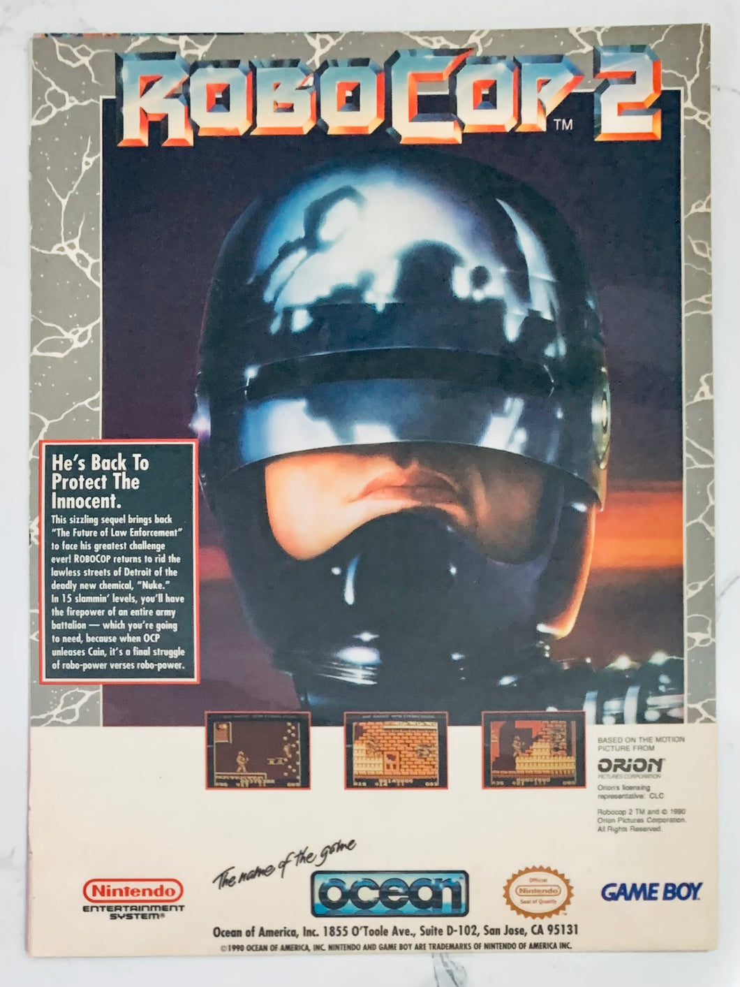 Robocop 2 - NES - Original Vintage Advertisement - Print Ads - Laminated A4 Poster