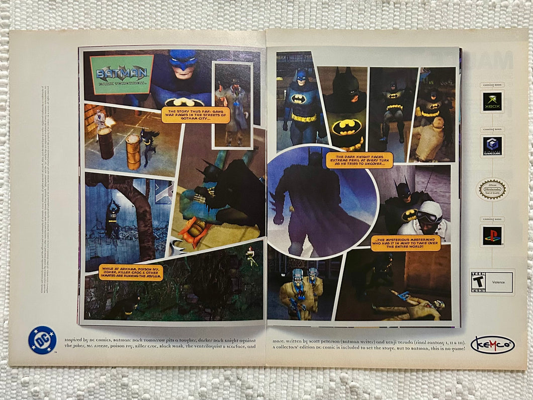 Batman: Dark Tomorrow - PS2 Xbox NGC - Original Vintage Advertisement - Print Ads - Laminated A3 Poster
