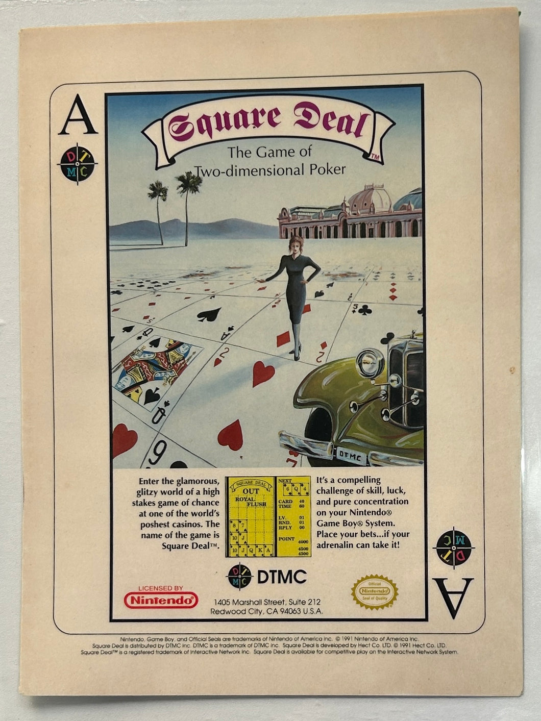 Square Deal - GameBoy - Original Vintage - Print Ads - Laminated Mini Poster