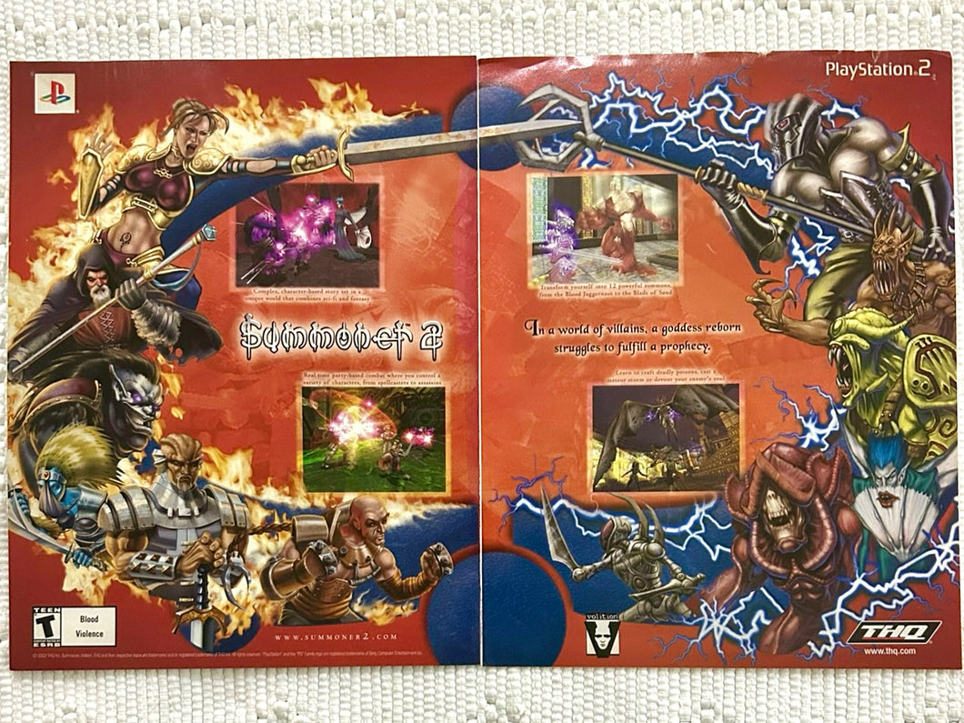 Summoner 2 - PS2 - Original Vintage Advertisement - Print Ads - Laminated A3 Poster