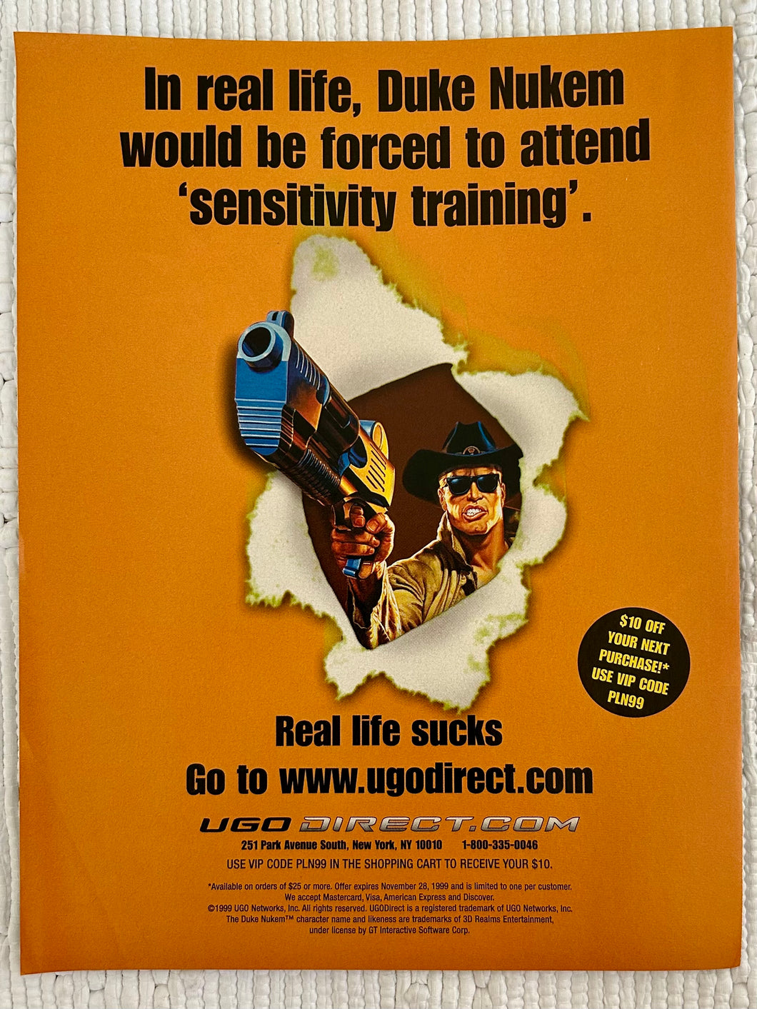 Duke Nukem - Original Vintage Advertisement - Print Ads - Laminated A4 Poster