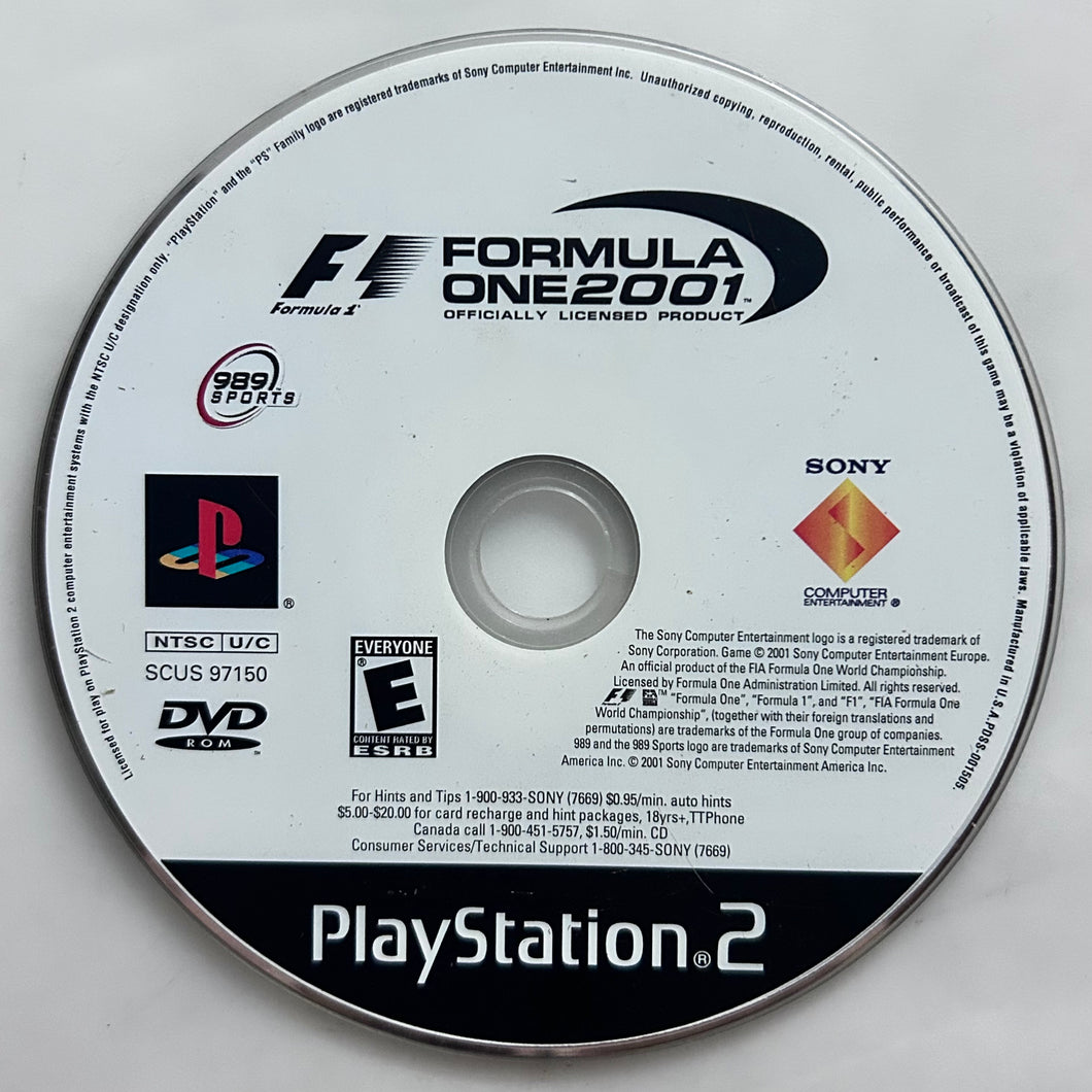 Formula One 2001 - PlayStation 2 - PS2 / PSTwo / PS3 - NTSC - Disc (SLUS-97150)