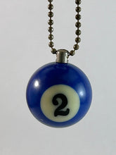 Load image into Gallery viewer, Billards Pool &quot;Ball Two&quot; (2) Keychain - Vintage

