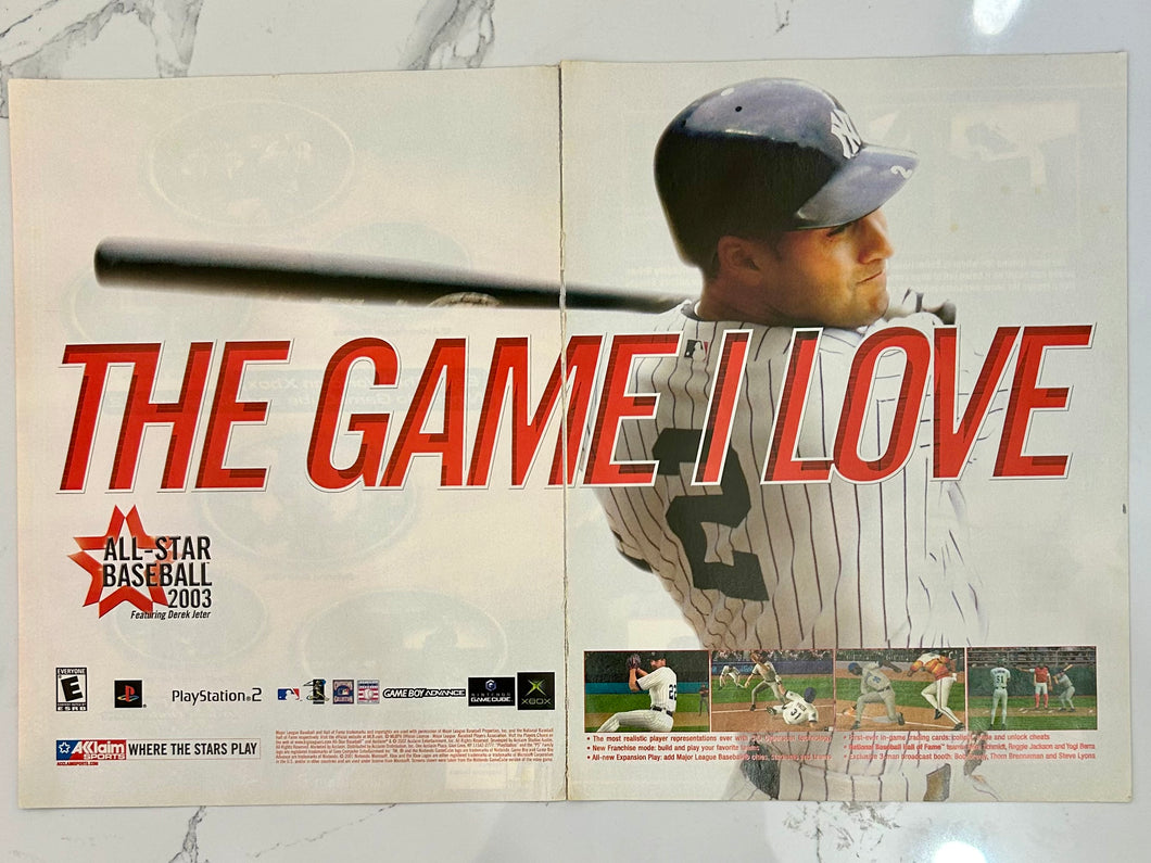 All-Star Baseball 2003 - PS2 NGC Xbox GBA - Original Vintage Advertisement - Print Ads - Laminated A3 Poster