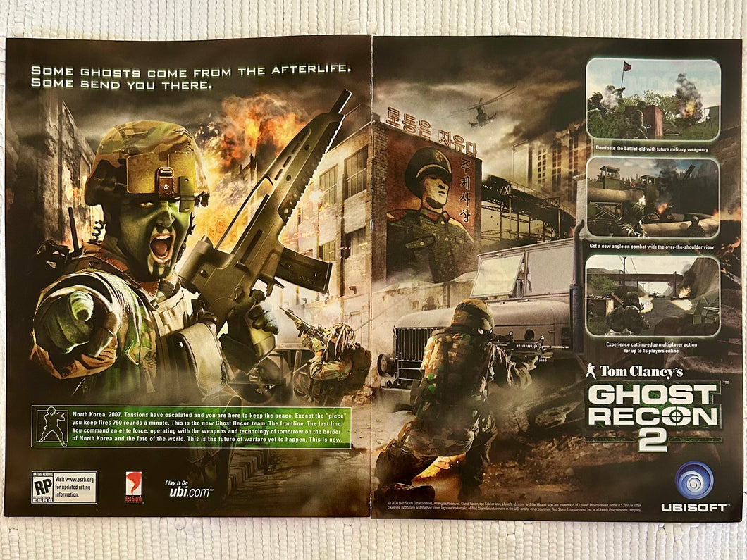 Tom Clancy's Ghost Recon 2 - PS2 Xbox NGC - Original Vintage Advertisement - Print Ads - Laminated A3 Poster