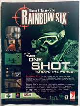 Load image into Gallery viewer, Tom Clancy’s Rainbow Six - PS1 N64 GBC - Original Vintage Advertisement - Print Ads - Laminated A4 Poster
