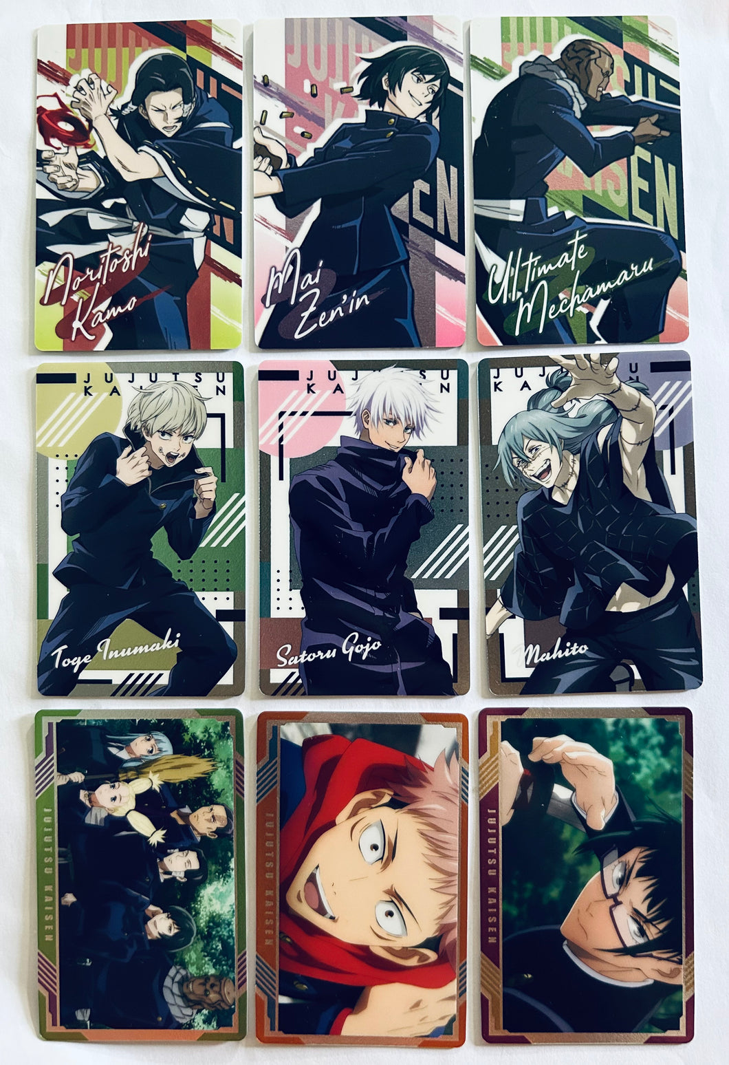 Jujutsu Kaisen Metallic Card Collection Gum (Set of 9)