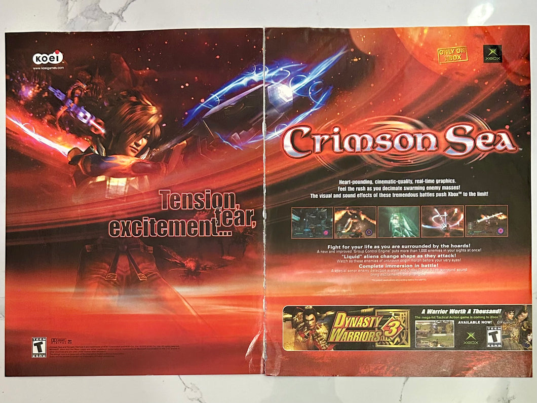 Crimson Sea - Xbox - Original Vintage Advertisement - Print Ads - Laminated A3 Poster