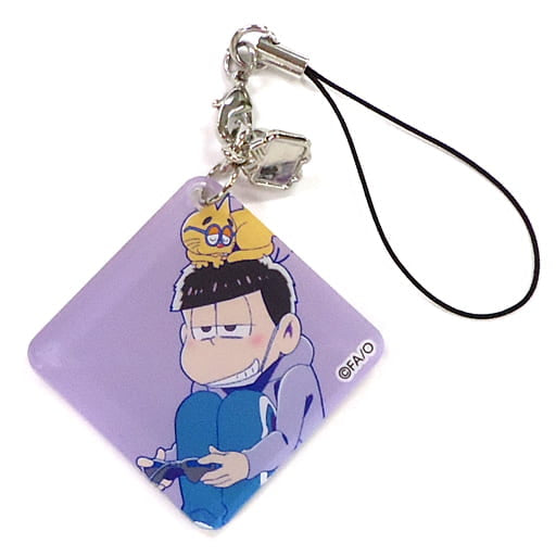 Osomatsu-san x Nico Cafe - Matsuno Ichimatsu & ESP Nyanko - Glass Marker - Charm Strap